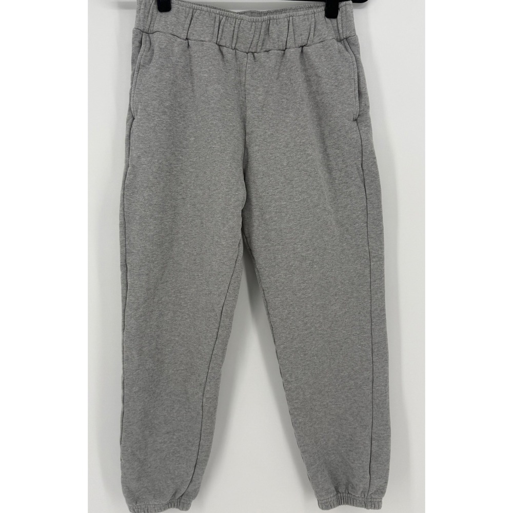 Pact Organic Cotton Sweatpants Cloud Brushed Gray Fleece Joggers Women's Medium
